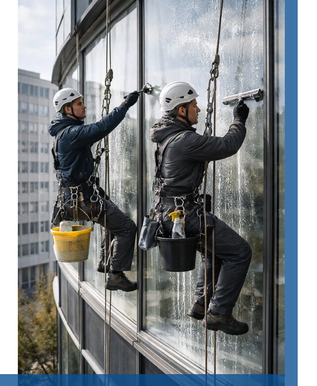 Мойка панорамных окон в Белореченске от 355 р. заказать у ВЫСОТНИК-Блч