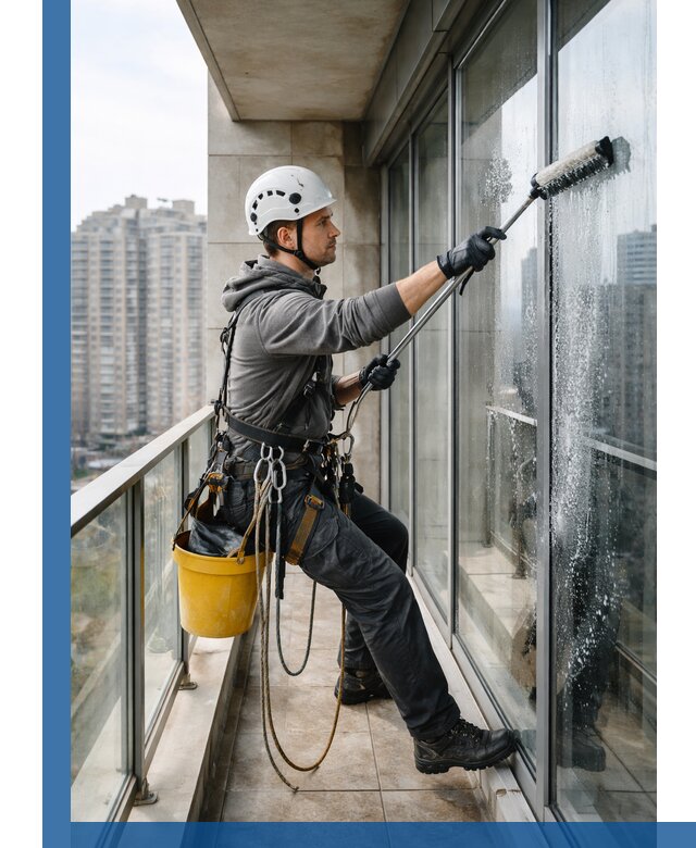 Профессиональная мойка балконного остекления в Белореченске