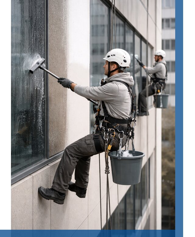 Мойка фасадов зданий в Белореченске под ключ от 355 р. | ВЫСОТНИК-Блч