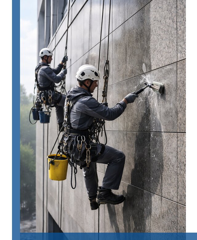 Профессиональная мойка фасада из керамогранита в Белореченске