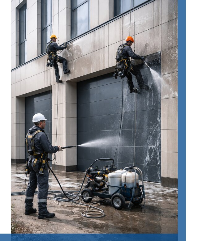 Послестроительная мойка фасада в Белореченске от 304 р. | ВЫСОТНИК-Блч