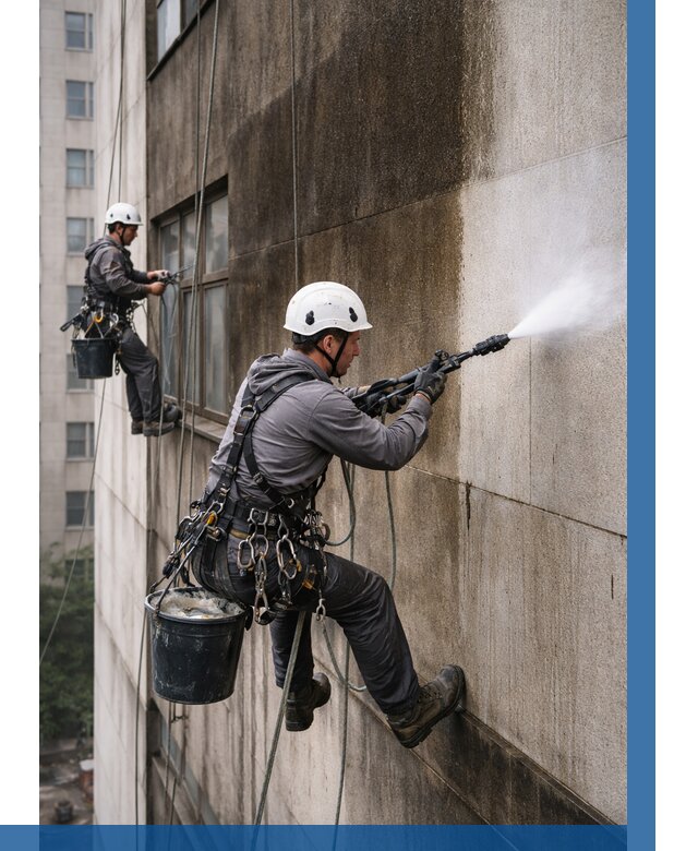 Очистка фасада от копоти в Белореченске от 254 р. | ВЫСОТНИК-Блч