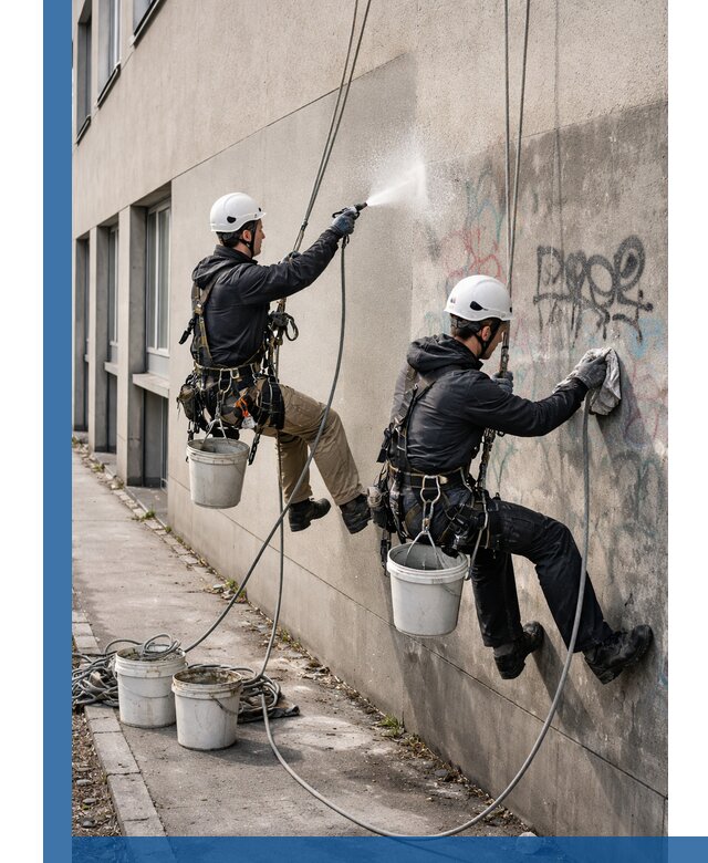 Антиграффити покрытие фасада с защитой от надписей в Белореченске