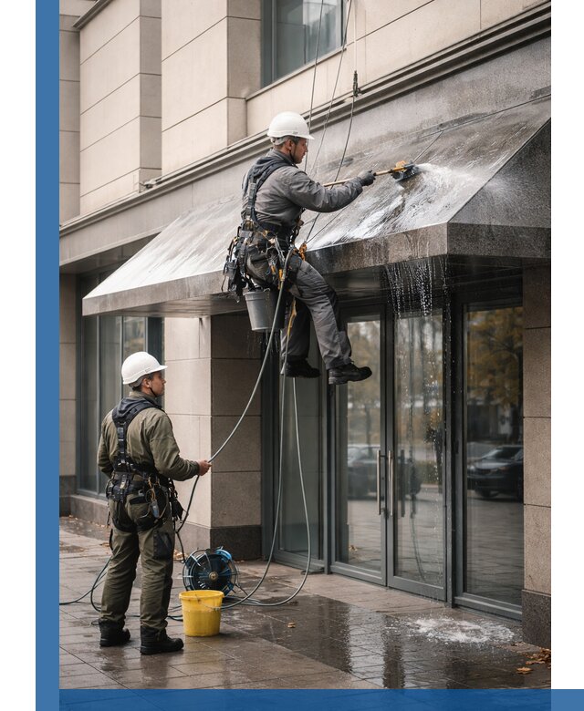 Профессиональная мойка козырьков и навесов в Белореченске