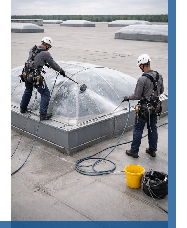 Мойка зенитных фонарей в Белореченске, заказать от 4565 р. | ВЫСОТНИК-Блч