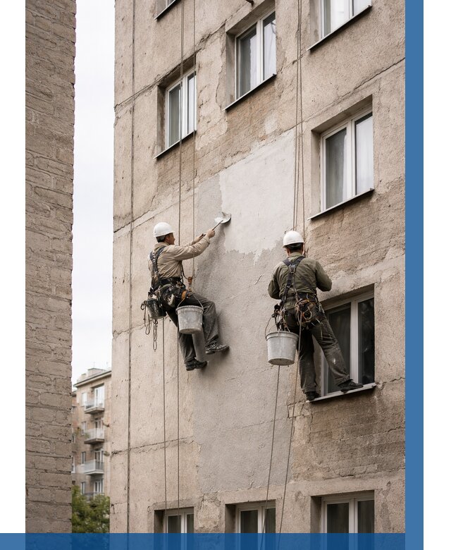 Косметический ремонт фасада в Белореченске от 1116 р. | ВЫСОТНИК-Блч