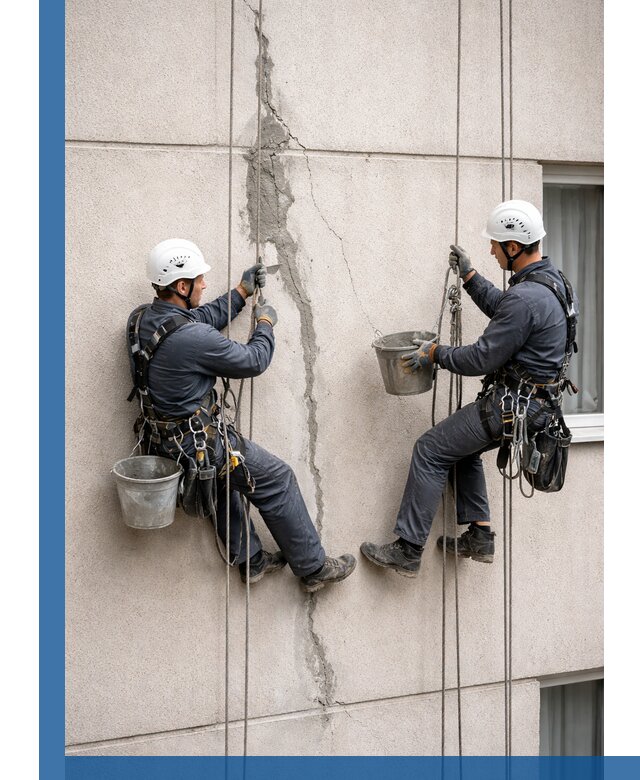 Заделка трещин на фасаде в Белореченске с гарантийным ремонтом