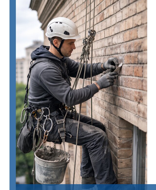 Качественный ремонт кирпичной кладки фасада в Белореченске с гарантией