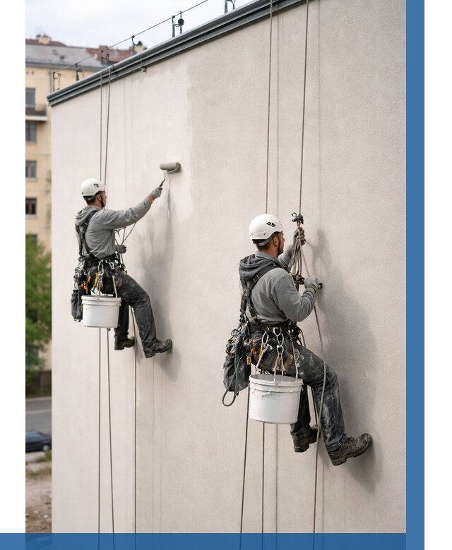 Покраска оштукатуренного фасада в Белореченске от 325 р. | ВЫСОТНИК-Блч