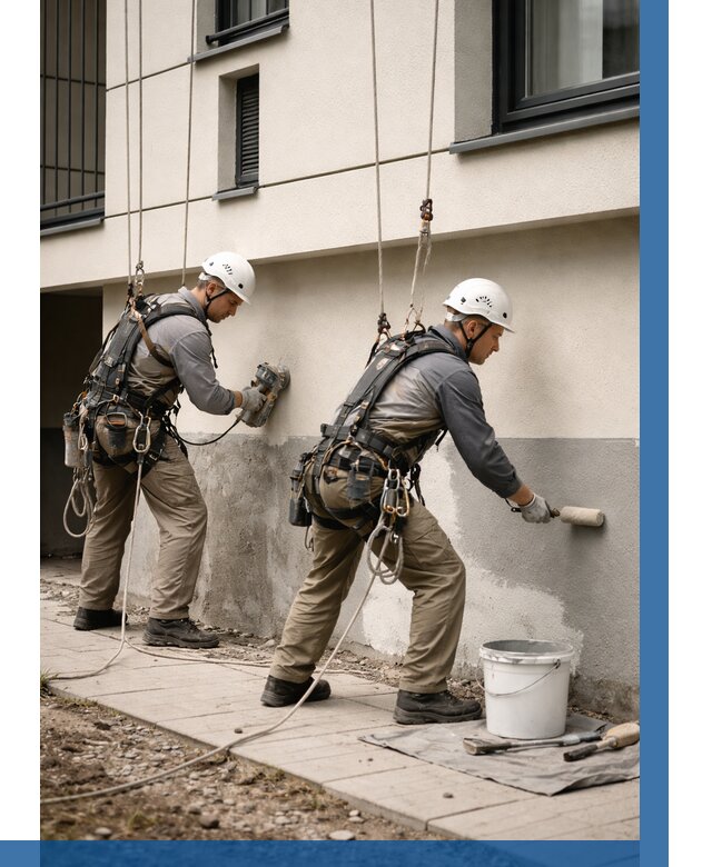 Окраска цоколя здания в Белореченске от 456 р. под ключ | ВЫСОТНИК-Блч