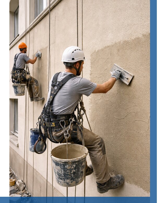 Декоративная штукатурка фасада в Белореченске от 1217 р. | ВЫСОТНИК-Блч