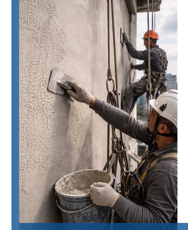 Декоративная штукатурка фасада с утеплением и защитой в Белореченске