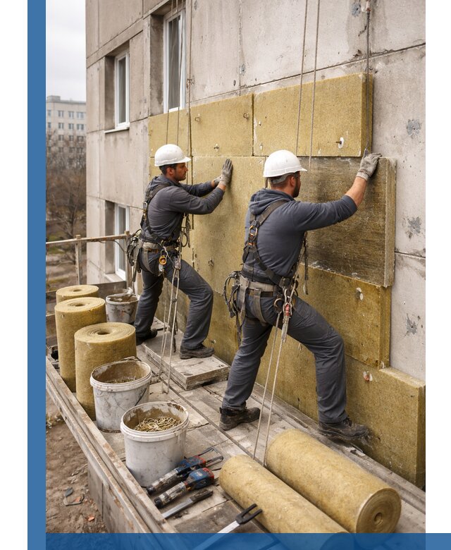 Утепление фасада минватой в Белореченске под ключ с гарантией