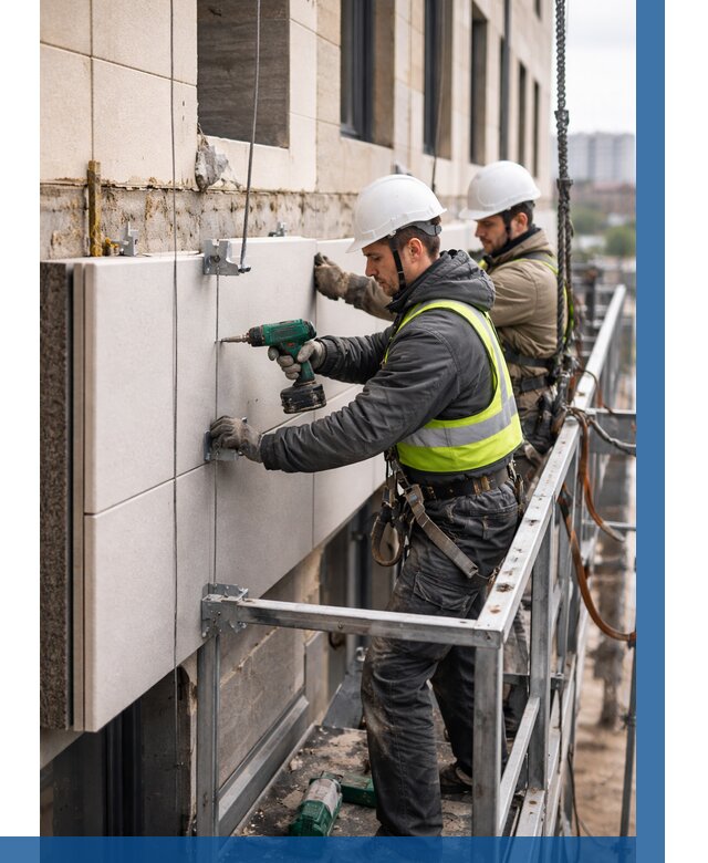 Монтаж фасадных термопанелей в Белореченске от 1522 р. | ВЫСОТНИК-Блч