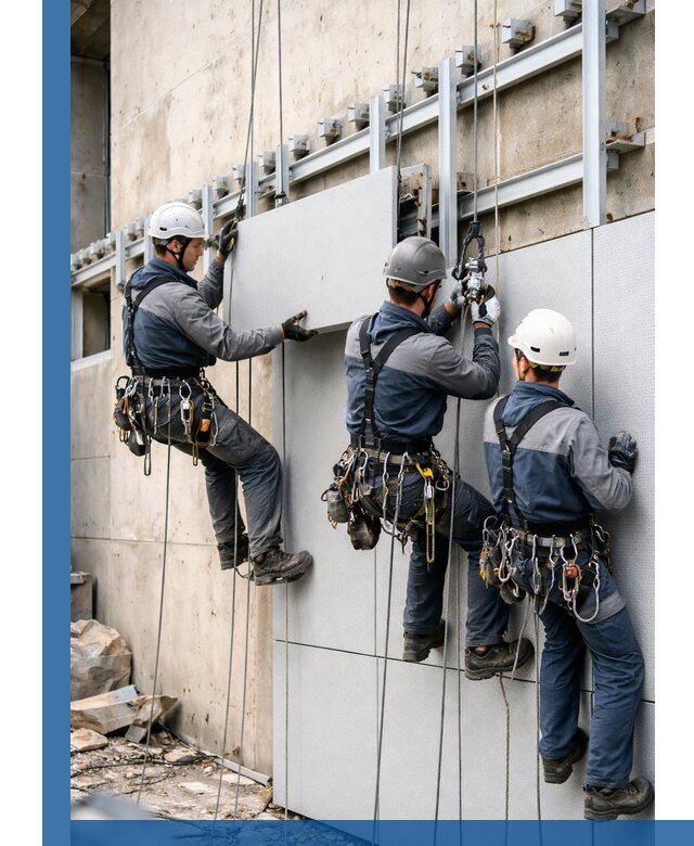 Монтаж вентилируемого фасада в Белореченске под ключ с гарантией качества