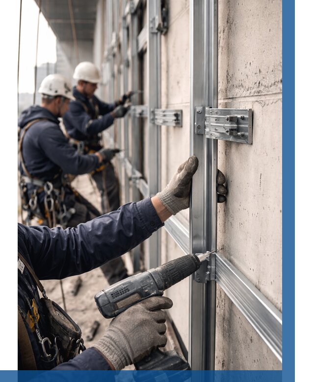 Монтаж подсистемы вентфасада в Белореченске от 862 р. | ВЫСОТНИК-Блч