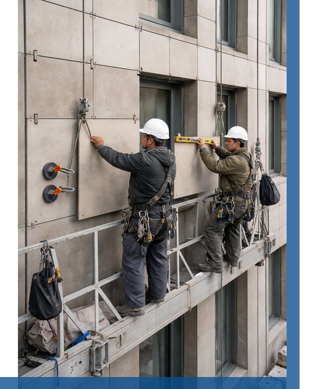 Монтаж керамогранита на фасад в Белореченске от 2536 р. | ВЫСОТНИК-Блч