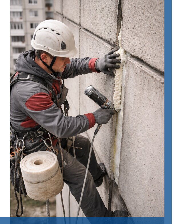 Утепление межпанельных швов в Белореченске от 710 р. | ВЫСОТНИК-Блч