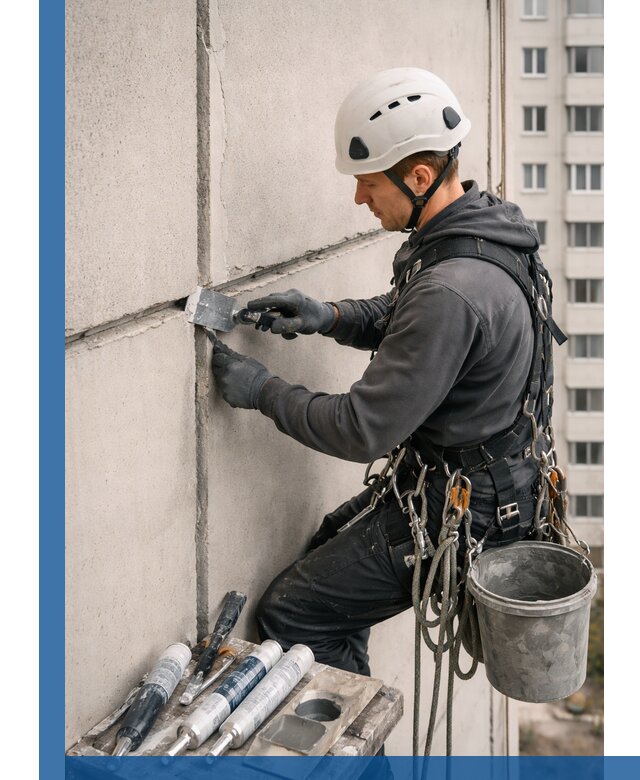 Ремонт межпанельных швов в Белореченске герметизация и восстановление