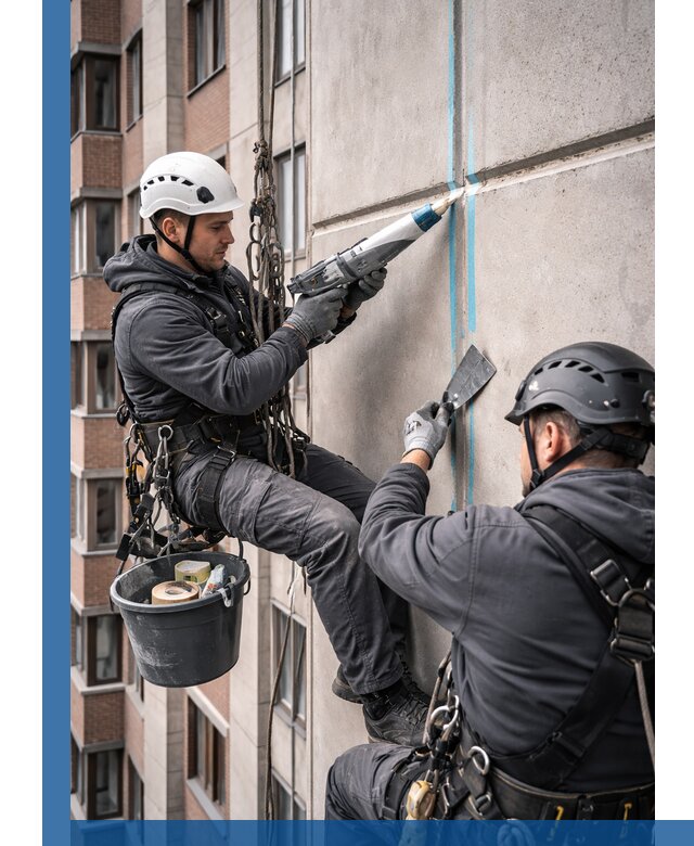 Вторичная герметизация швов фасада и кровли в Белореченске