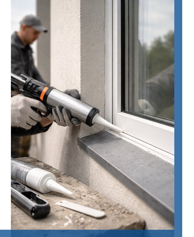 Герметизация монтажных швов окон в Белореченске от 659 р. | ВЫСОТНИК-Блч
