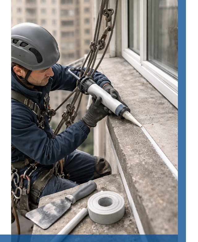 Герметизация балконного козырька в Белореченске от 4565 р. | ВЫСОТНИК-Блч