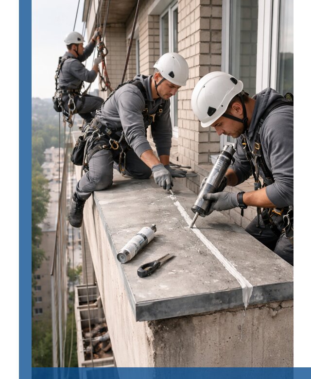 Герметизация балконного козырька в Белореченске профессионально