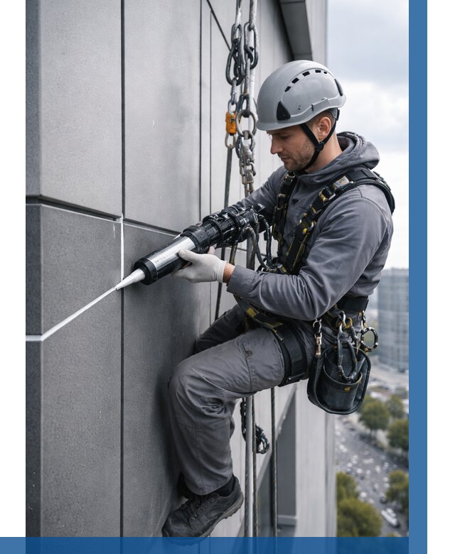 Герметизация стыков фасадных панелей в Белореченске от 6594 р.| ВЫСОТНИК-Блч