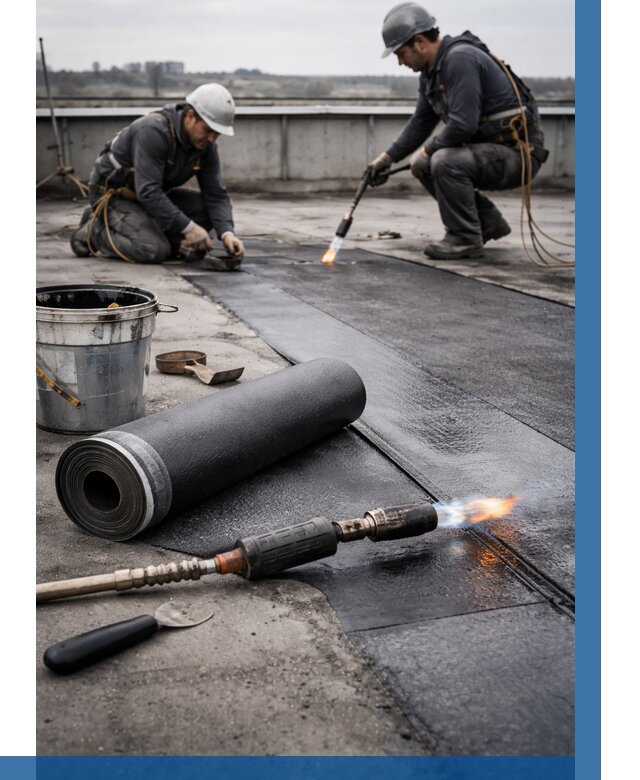 Ремонт рулонной кровли в Белореченске от 659 р. | ВЫСОТНИК-Блч