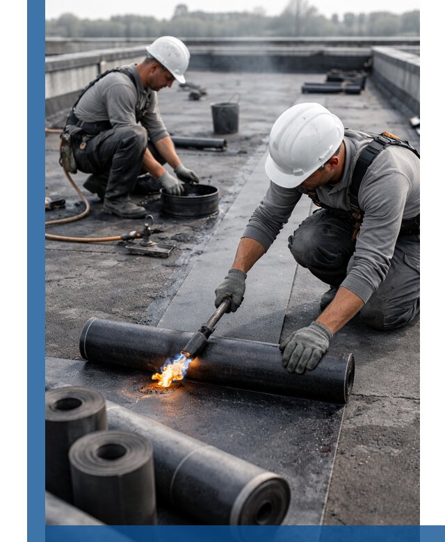 Ремонт рулонной кровли в Белореченске герметизация и восстановление