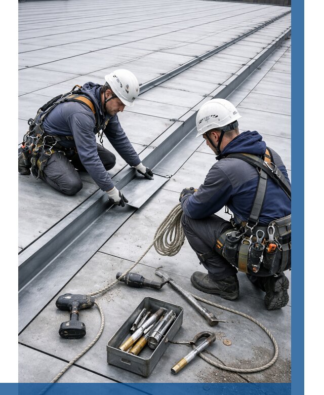 Ремонт фальцевой кровли в Белореченске от 710 р. | ВЫСОТНИК-Блч