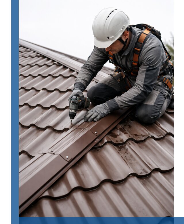 Ремонт металлочерепицы на крыше в Белореченске профессионально