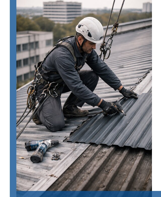 Ремонт профнастила на кровле в Белореченске, работы под ключ