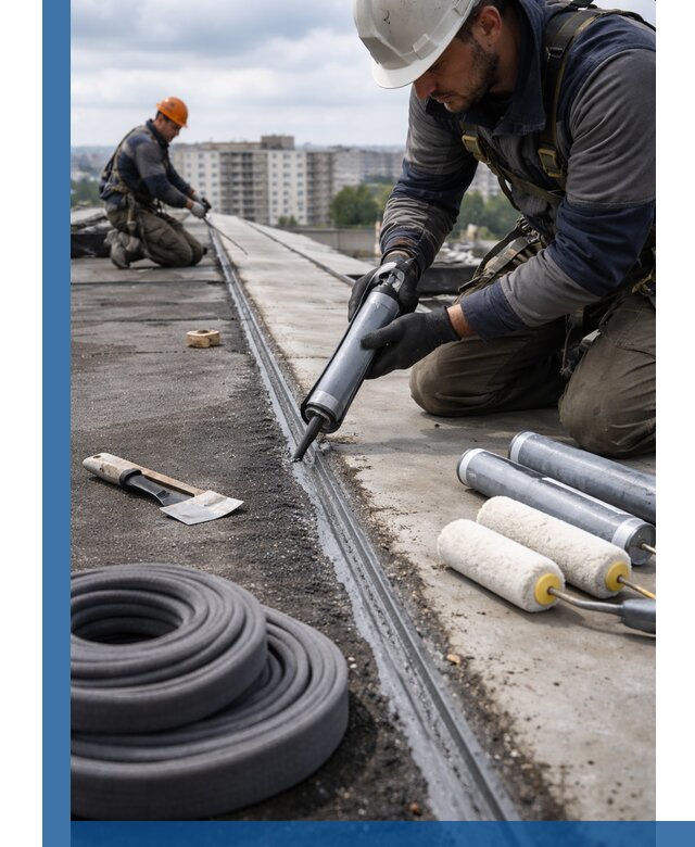 Герметизация швов кровли в Белореченске с гарантией герметичности