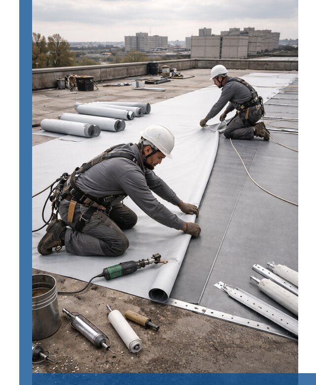 Монтаж мембранной кровли в Белореченске для промышленных зданий