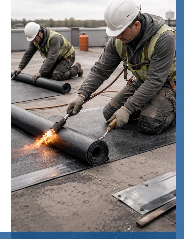 Монтаж наплавляемой кровли в Белореченске от 862 р. — ВЫСОТНИК-Блч