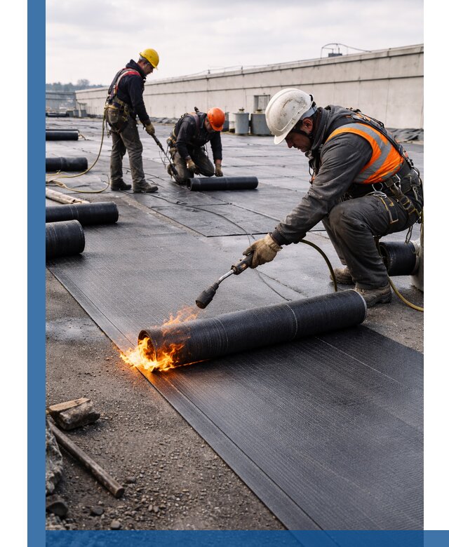 Монтаж наплавляемой кровли в Белореченске профессионально