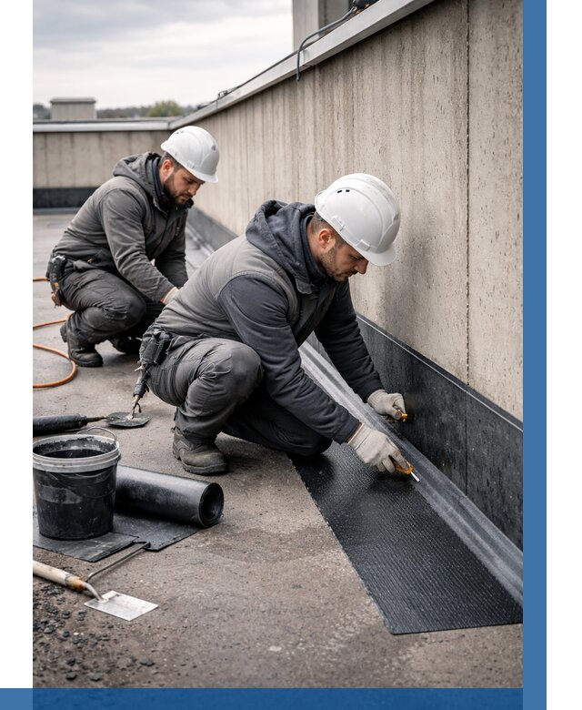 Гидроизоляция примыканий на кровле в Белореченске от 913 р. | ВЫСОТНИК-Блч