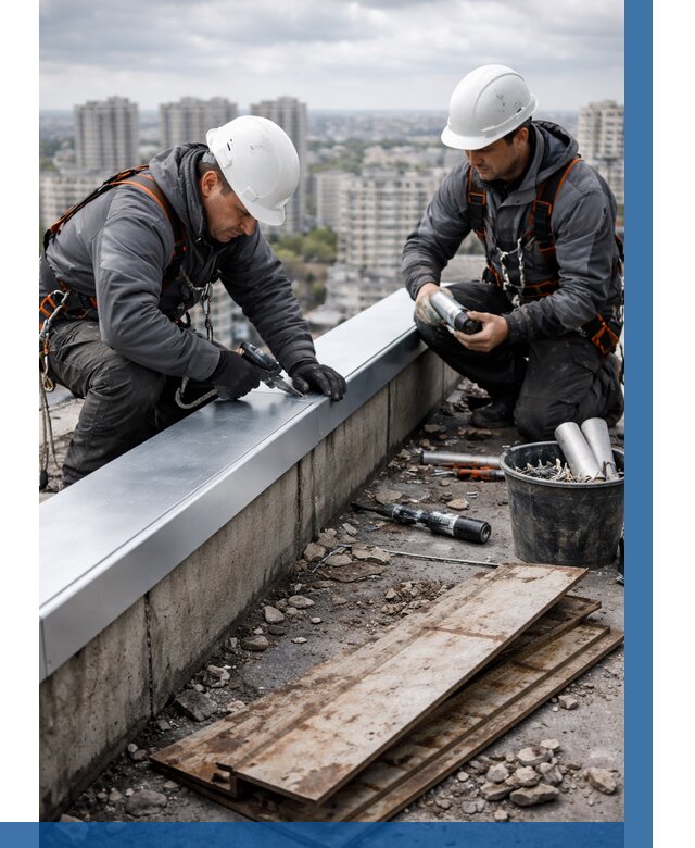 Замена парапетных крышек под ключ в Белореченске от 1217 р. | ВЫСОТНИК-Блч