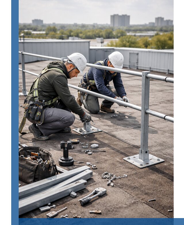 Монтаж кровельного ограждения в Белореченске под ключ с гарантией