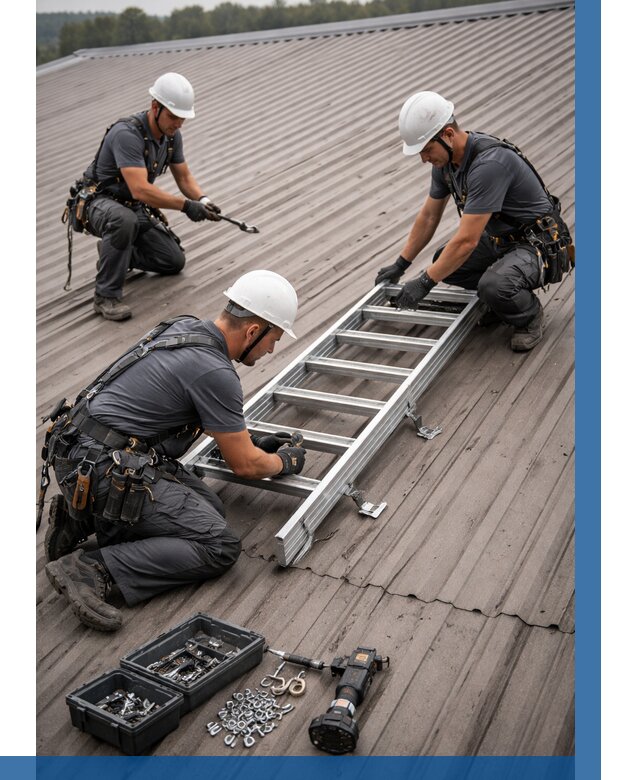 Монтаж кровельной лестницы в Белореченске от 4565 р. | ВЫСОТНИК-Блч