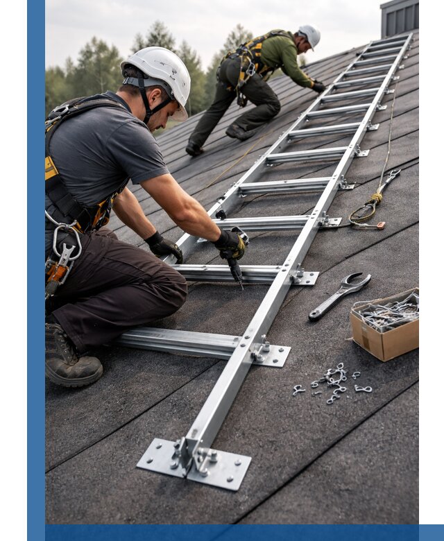 Профессиональный монтаж кровельной лестницы в Белореченске под ключ