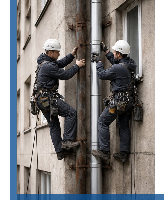Замена водосточных труб в Белореченске: монтаж и демонтаж под ключ