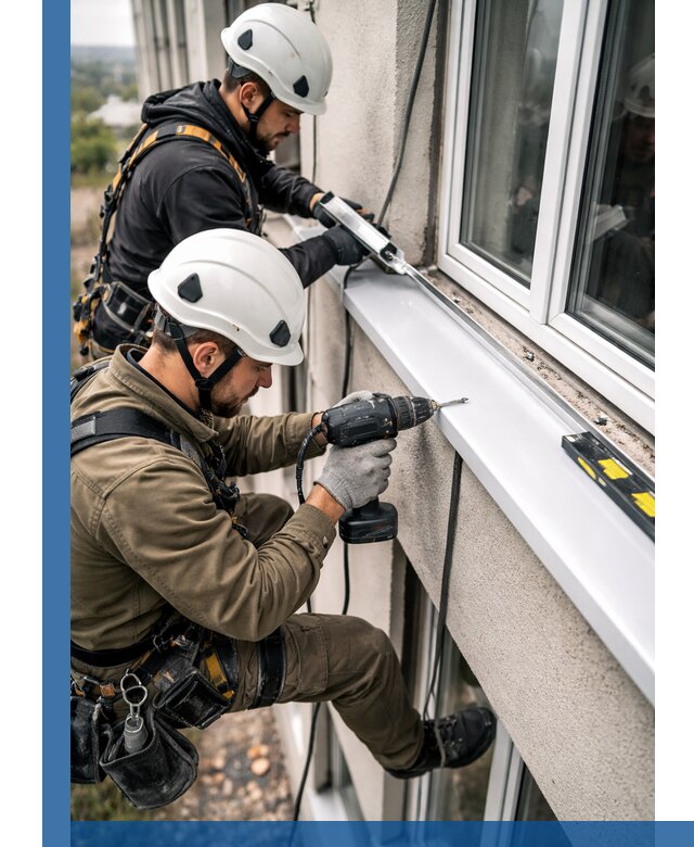 Профессиональный монтаж оконных отливов и отведения воды в Белореченске