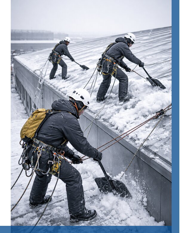 Очистка навесов от снега в Белореченске от 4565 р. | ВЫСОТНИК-Блч