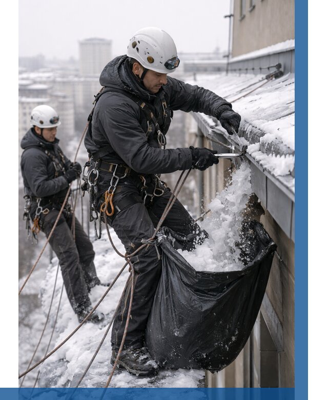 Аварийная очистка крыши в Белореченске под ключ от 304 р. | ВЫСОТНИК-Блч