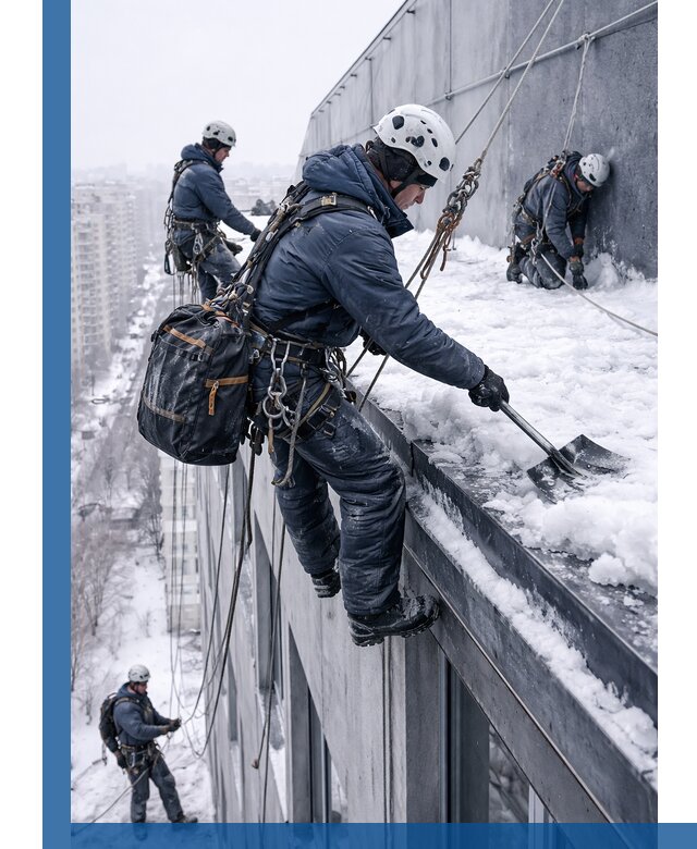 Абонентское обслуживание кровли зимой в Белореченске регулярный уход