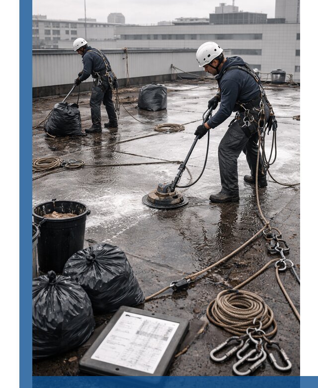 Плановая очистка кровли по графику в Белореченске для безопасности