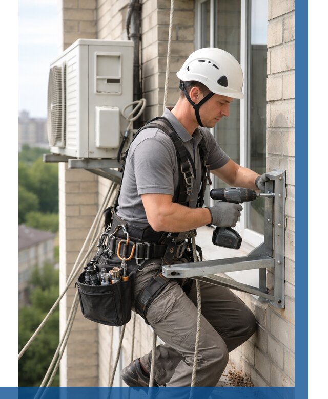 Установка кронштейнов кондиционера в Белореченске от 3550 р. | ВЫСОТНИК-Блч