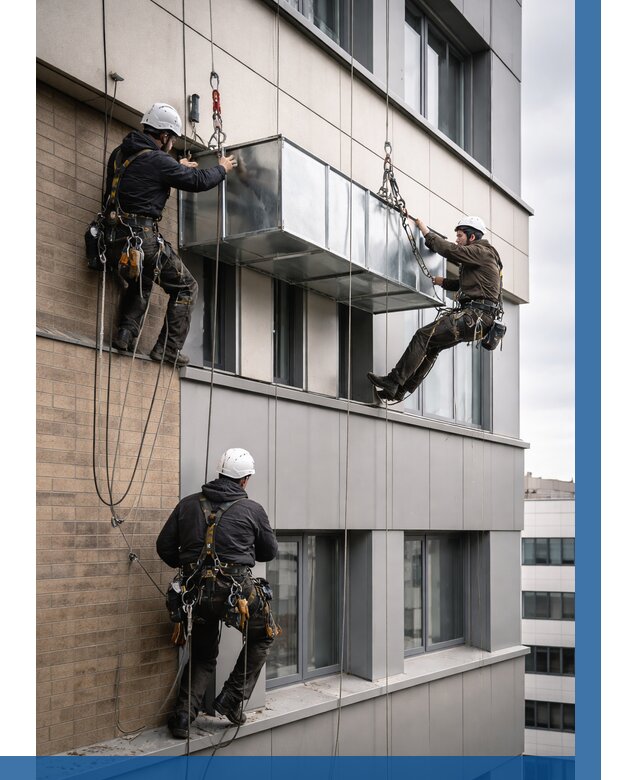 Монтаж воздуховодов на фасаде в Белореченске от 1522 р. | ВЫСОТНИК-Блч